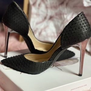 SeXy Black Snake Emboss Heels